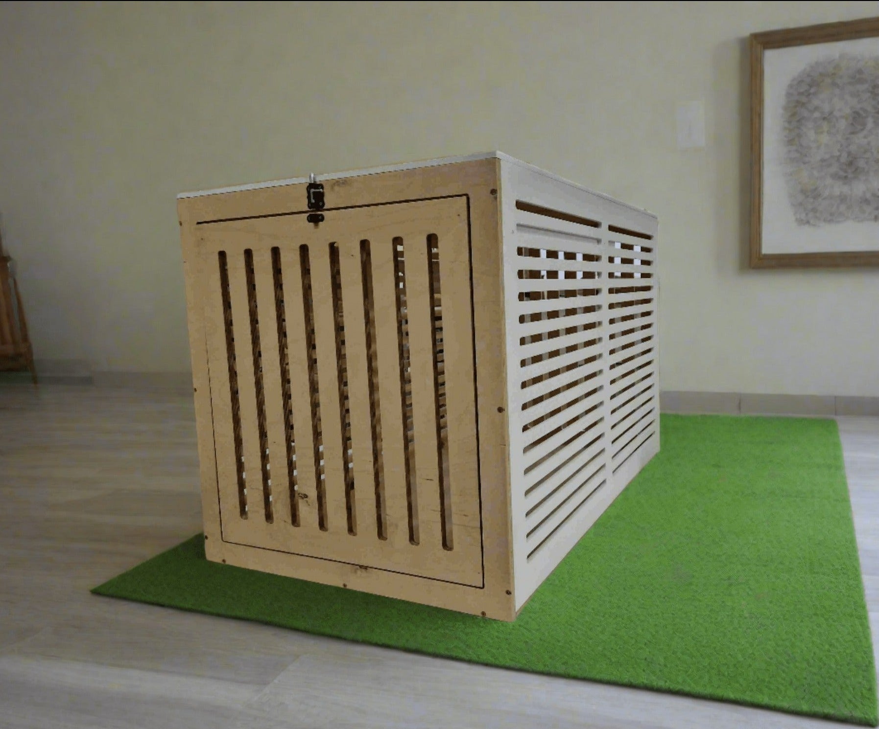 Luxurious and Functional: Fancy Dog Cage with Cozy Side Garage Door - Image 3