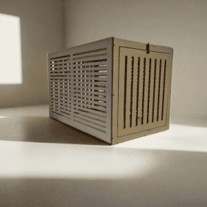 Luxurious and Functional: Fancy Dog Cage with Cozy Side Garage Door
