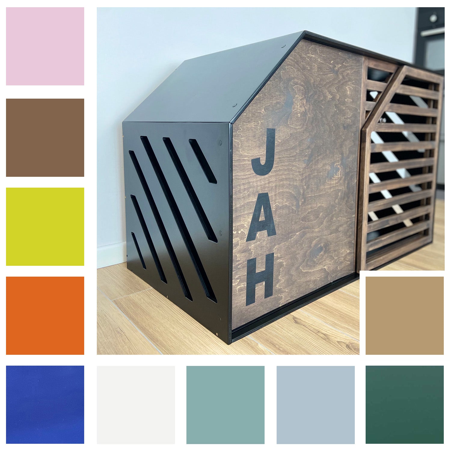 Handcrafted Personalized Dog Crate in Wooden Design - Image 7