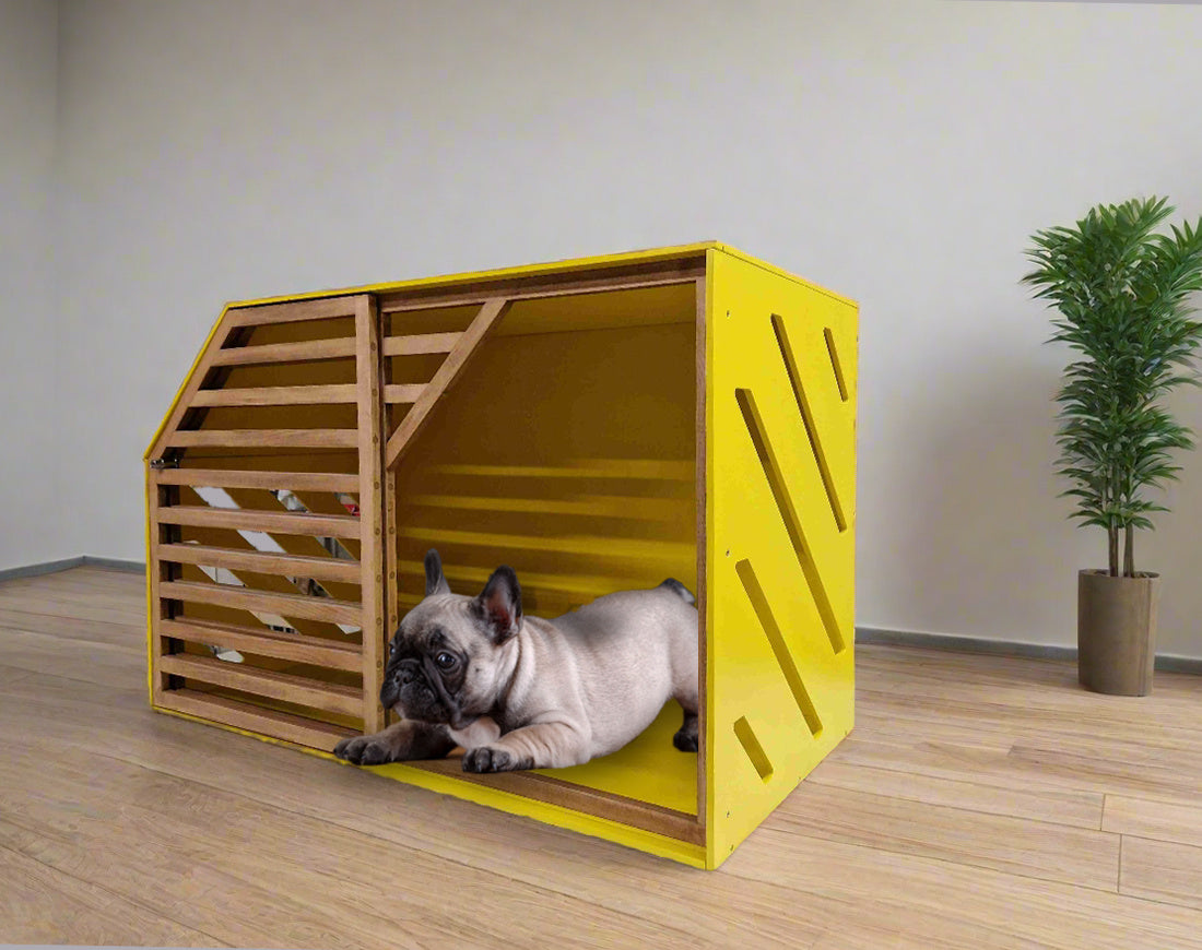 Vibrant Yellow Dog House - Cozy Home for Your Furry Friend - Image 2