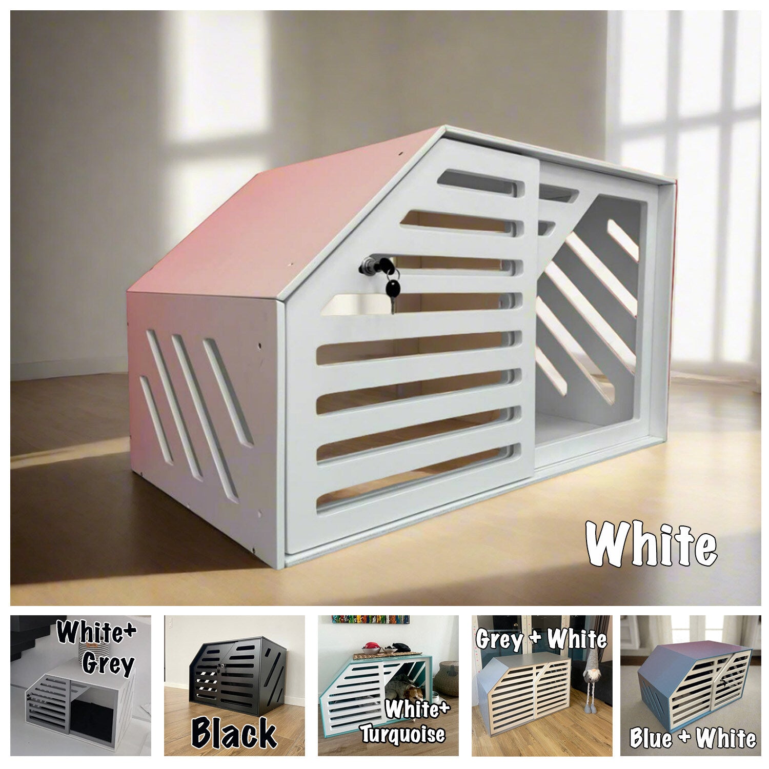 Modern Wooden Dog Kennel - Chic and Minimalist Pet Furniture - Image 2