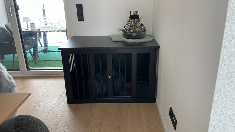 Handmade Black Dog Crate Furniture: Elegant Design, Comfortable and Safe Haven - Image 6