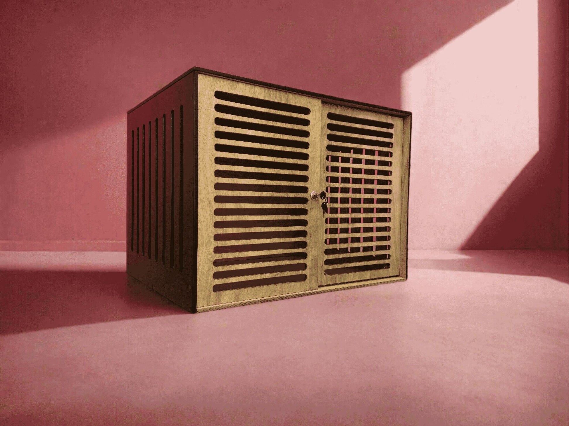 Cozy Home for Your Pup - Modern Black+Brown Dog Cage with Safe Sliding Door - Image 3