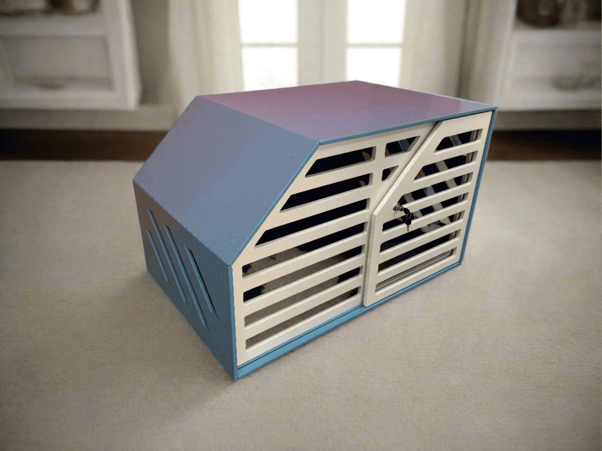 White Dog Crate Furniture - Elegant and Functional Pet Storage Solution - Image 12