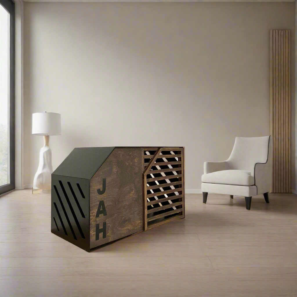 Handcrafted Personalized Dog Crate in Wooden Design - Image 16