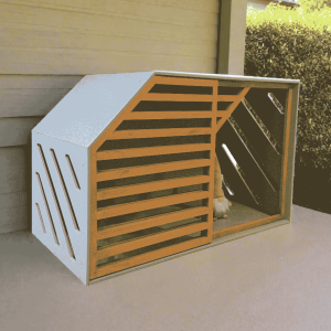 Cozy and Stylish Grey Dog House - The Perfect Home for Your Pet