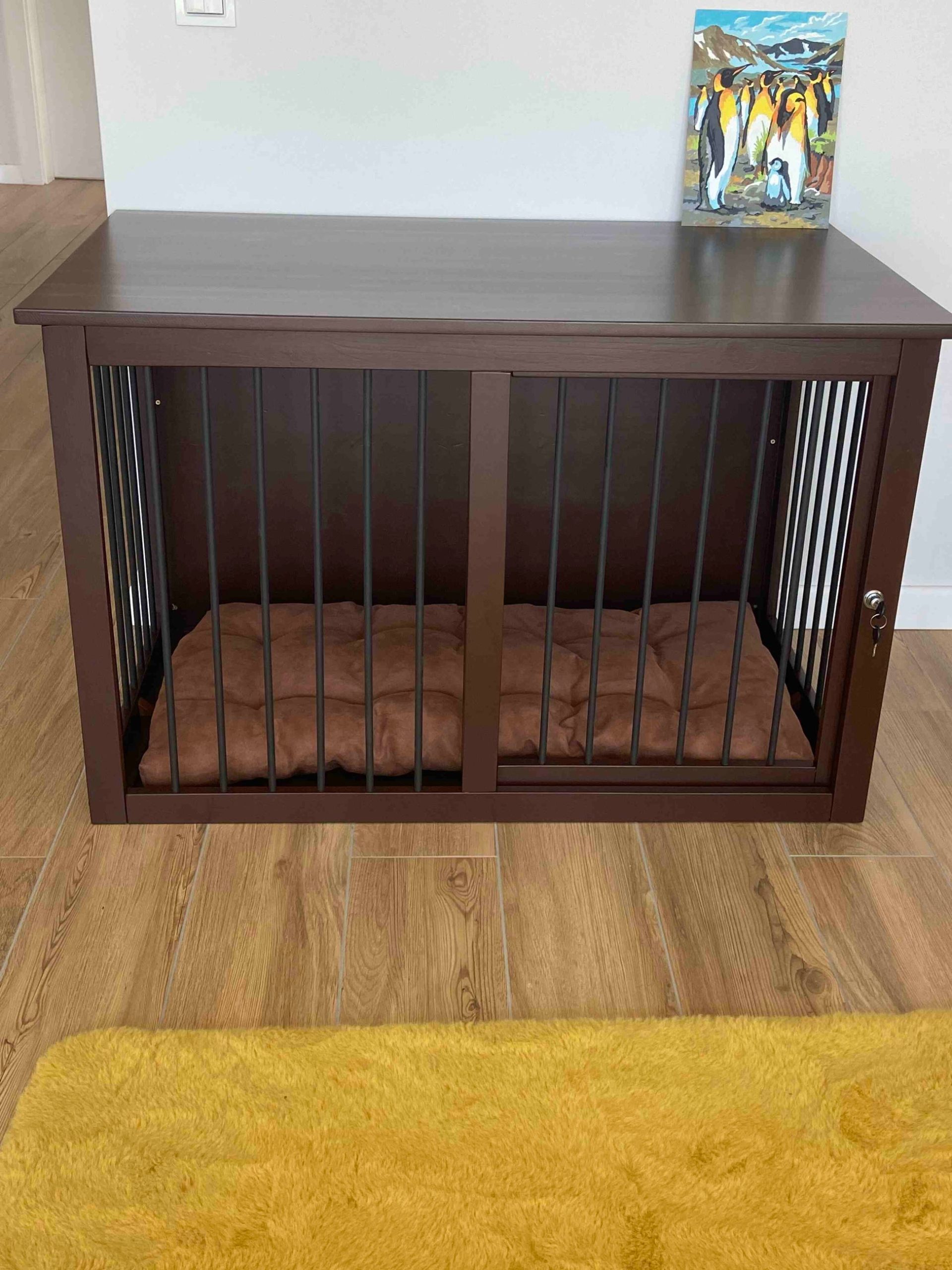 Modern dog crate furniture Moxie Brown+Black - Image 6