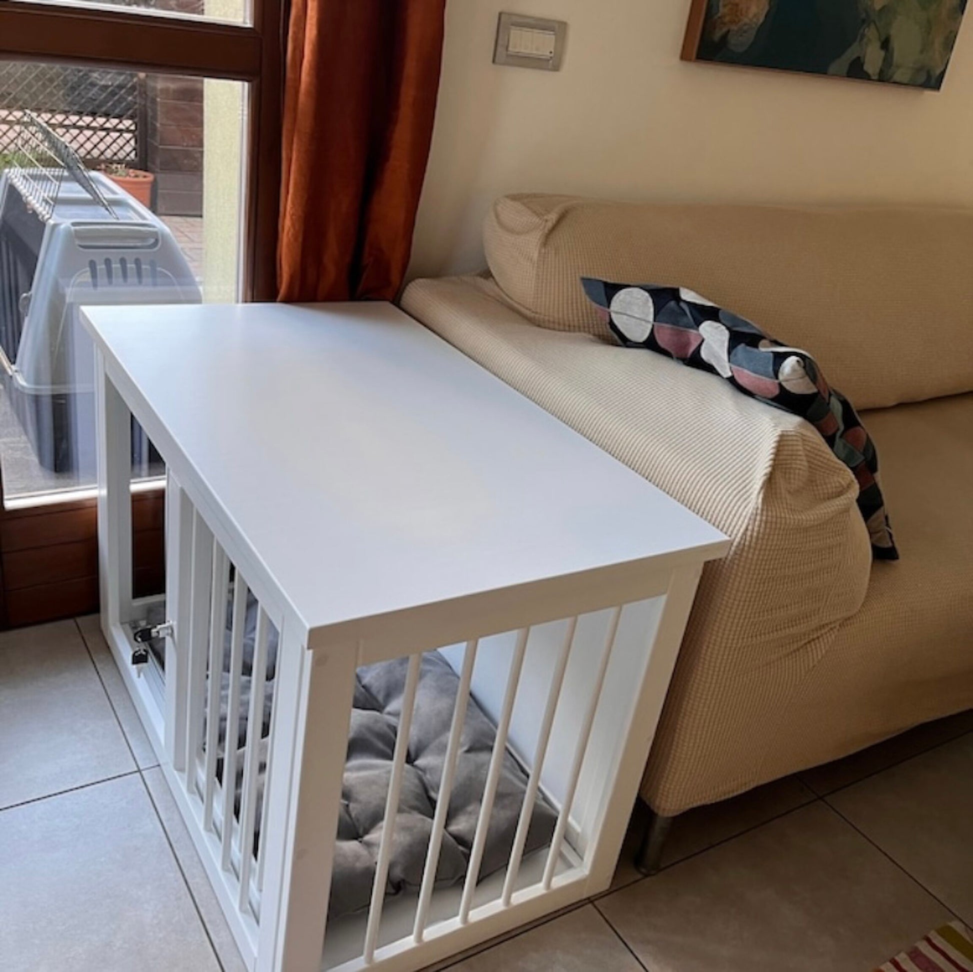 Elegant White Dog Crate Furniture: Comfortable, Durable, Beautiful Design - Image 9