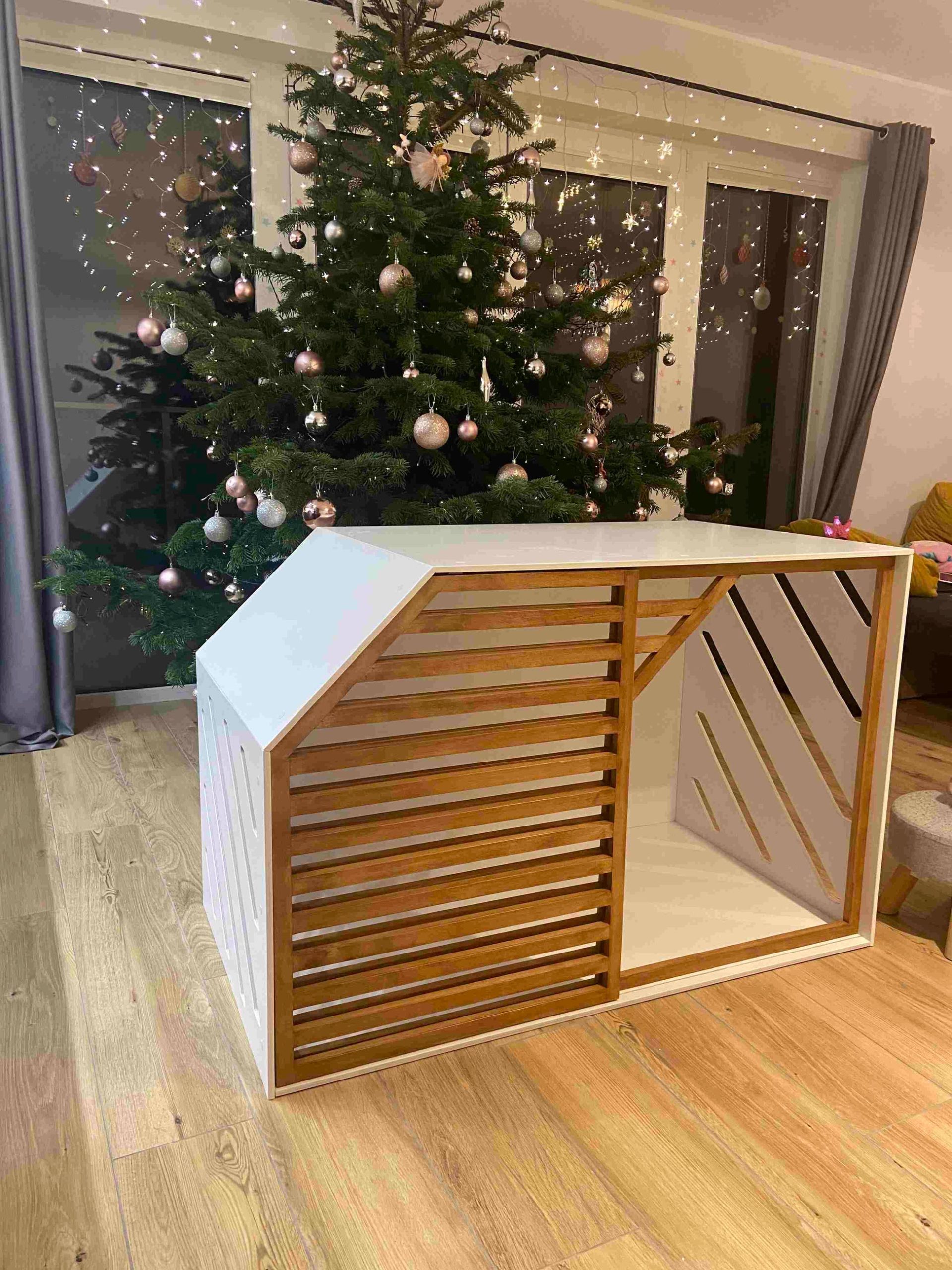 White Safe Haven for Dogs - Cozy Wooden Dog House - Image 3