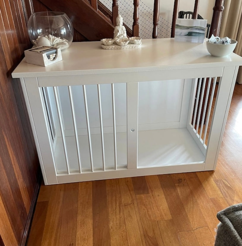 Elegant White Dog Crate Furniture: Comfortable, Durable, Beautiful Design - Image 4