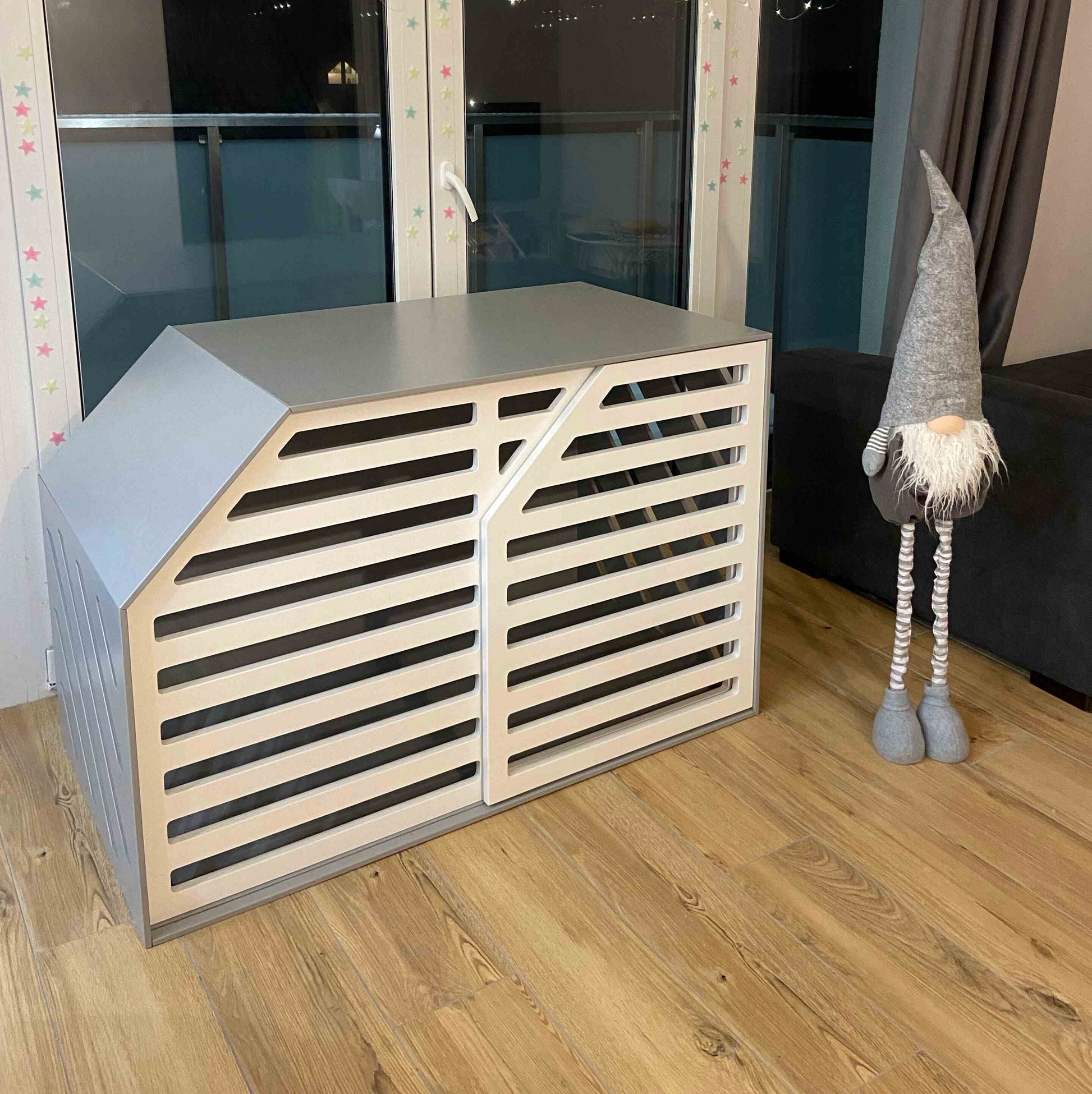 White Dog Crate Furniture - Elegant and Functional Pet Storage Solution - Image 9