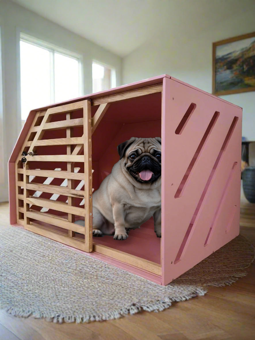 Handcrafted Pink Dog House for a Comfortable and Charming Pet Haven - Image 2